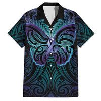 Suicide Prevention New Zealand Hawaiian Shirt Aotearoa Maori Butterfly Mix Silver Fern - Polynesian Pride