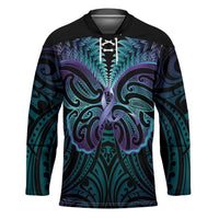 Suicide Prevention New Zealand Hockey Jersey Aotearoa Maori Butterfly Mix Silver Fern - Polynesian Pride