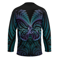 Suicide Prevention New Zealand Hockey Jersey Aotearoa Maori Butterfly Mix Silver Fern - Polynesian Pride