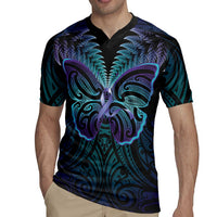 Suicide Prevention New Zealand Rugby Jersey Aotearoa Maori Butterfly Mix Silver Fern - Polynesian Pride