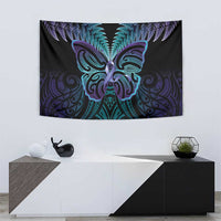 Suicide Prevention New Zealand Tapestry Aotearoa Maori Butterfly Mix Silver Fern - Polynesian Pride