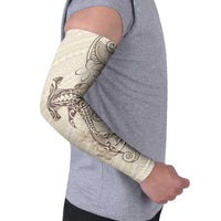 Beige Hawaii Arm Sleeves Hammerhead Shark Tattoo Curve Polynesian - Polynesian Pride