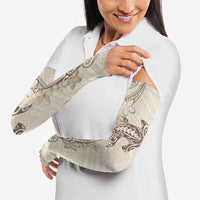 Beige Hawaii Arm Sleeves Hammerhead Shark Tattoo Curve Polynesian - Polynesian Pride