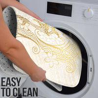 Gold and White Hawaii Bathroom Set Hammerhead Shark Tattoo Curve Polynesian - Polynesian Pride