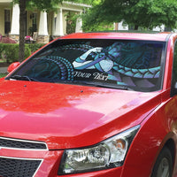 Personalised Polynesia Suicide Prevention Month Auto Sun Shade Brave Strong Butterfly Teal Purple Ribbon