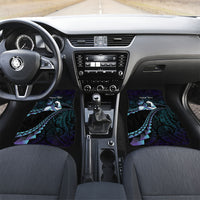 Personalised Polynesia Suicide Prevention Month Car Mats Brave Strong Butterfly Teal Purple Ribbon