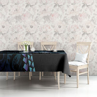 Personalised Polynesia Suicide Prevention Month Tablecloth Brave Strong Butterfly Teal Purple Ribbon