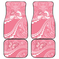 Personalised Polynesia Breast Cancer Awareness Car Mats Brave Strong Butterfly Pink Ribbon