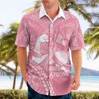 Personalised Polynesia Breast Cancer Awareness Hawaiian Shirt Brave Strong Butterfly Pink Ribbon