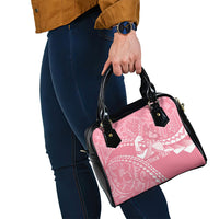 Personalised Polynesia Breast Cancer Awareness Shoulder Handbag Brave Strong Butterfly Pink Ribbon