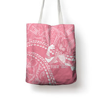 Personalised Polynesia Breast Cancer Awareness Tote Bag Brave Strong Butterfly Pink Ribbon