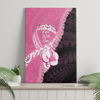 Polynesia Breast Cancer Awareness Canvas Wall Art Fight With Hope Pink Ribbon Boxing Gloves
