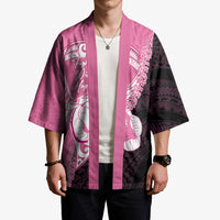 Personalised Polynesia Breast Cancer Awareness Kimono Fight With Hope Pink Ribbon Boxing Gloves
