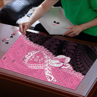 Polynesia Breast Cancer Awareness Puzzle Fight With Hope Pink Ribbon Boxing Gloves