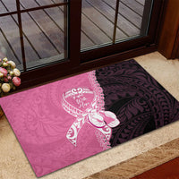 Polynesia Breast Cancer Awareness Rubber Doormat Fight With Hope Pink Ribbon Boxing Gloves