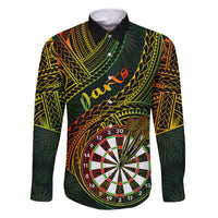 Personalised Polynesian Darts Family Matching Summer Maxi Dress and Hawaiian Shirt Dart Lovers Tribal Pattern Mix Tropical Leaves LT14 Son's Shirt Reggae - Polynesian Pride