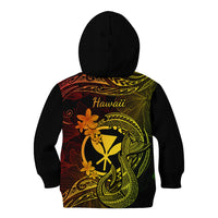 Hawaii Kid Hoodie Fish Hook Tattoo Mix Polynesian Plumeria Reggae Version LT14 - Polynesian Pride