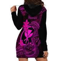 Hawaii Hoodie Dress Fish Hook Tattoo Mix Polynesian Plumeria Pink Version LT14 - Polynesian Pride