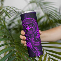 Hawaii Skinny Tumbler Fish Hook Tattoo Mix Polynesian Plumeria Purple Version