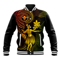 Hawaii Baseball Jacket Hula Girl Mix Polynesian Plumeria Reggae Version LT14 Unisex Reggae - Polynesian Pride