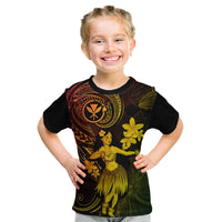 Hawaii Kid T Shirt Hula Girl Mix Polynesian Plumeria Reggae Version LT14 Reggae - Polynesian Pride