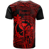 Hawaii T Shirt King Kamehameha Mix Polynesian Plumeria Red Version LT14 - Polynesian Pride