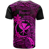 Hawaii T Shirt Pineapple Mix Polynesian Plumeria Pink Version LT14 - Polynesian Pride