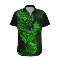 Hawaii Hawaiian Shirt Pineapple Mix Polynesian Plumeria Green Version LT14 Green - Polynesian Pride