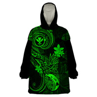 hawaii-wearable-blanket-hoodie-pineapple-mix-polynesian-plumeria-green-version
