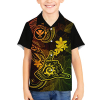 hawaii-family-matching-short-sleeve-bodycon-dress-and-hawaiian-shirt-shaka-tattoo-mix-polynesian-plumeria-reggae-version