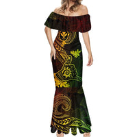 Hawaii Mermaid Dress Shaka Tattoo Mix Polynesian Plumeria Reggae Version LT14 - Polynesian Pride