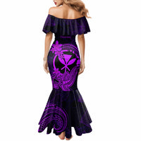 Hawaii Mermaid Dress Hammerhead Shark Tattoo Mix Polynesian Plumeria Purple Version LT14 - Polynesian Pride