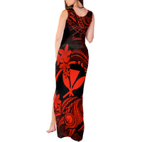 Hawaii Tank Maxi Dress Turtle Mix Polynesian Plumeria Red Version LT14 - Polynesian Pride