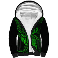 Hawaii Sherpa Hoodie Turtle Mix Polynesian Plumeria Green Version LT14 Unisex Green - Polynesian Pride