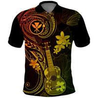 Hawaii Polo Shirt Ukulele Mix Polynesian Plumeria Reggae Version LT14 Reggae - Polynesian Pride