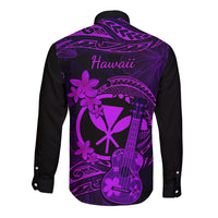 hawaii-long-sleeve-button-shirt-ukulele-mix-polynesian-plumeria-purple-version