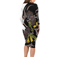 New Zealand Valentines Day Family Matching Long Sleeve Bodycon Dress and Hawaiian Shirt Piwakawaka Lovers Maori Koru Tattoo LT14 - Polynesian Pride