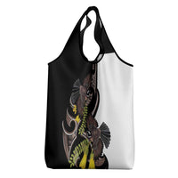 New Zealand Valentines Day Grocery Bag Piwakawaka Lovers Maori Koru Tattoo - Polynesian Pride