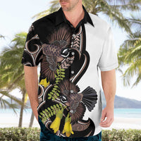 New Zealand Valentines Day Hawaiian Shirt Piwakawaka Lovers Maori Koru Tattoo - Polynesian Pride