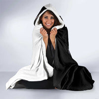 New Zealand Valentines Day Hooded Blanket Piwakawaka Lovers Maori Koru Tattoo - Polynesian Pride