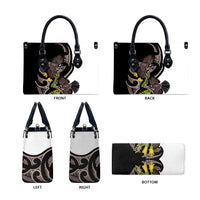 New Zealand Valentines Day Leather Bag Piwakawaka Lovers Maori Koru Tattoo - Polynesian Pride