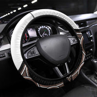 New Zealand Valentines Day Steering Wheel Cover Piwakawaka Lovers Maori Koru Tattoo - Polynesian Pride