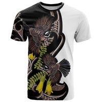New Zealand Valentines Day T Shirt Piwakawaka Lovers Maori Koru Tattoo - Polynesian Pride