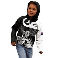 New Zealand Silver Fern Rugby Kid Hoodie Go Champions NZ All Black Maori Koru LT14 - Polynesian Pride