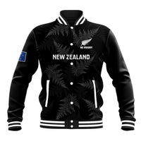 New Zealand Silver Fern Rugby Baseball Jacket 2023 Go Aotearoa Champions World Cup LT14 Unisex Black - Polynesian Pride