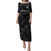 New Zealand Silver Fern Rugby Puletasi 2023 Go Aotearoa Champions World Cup LT14 Long Dress Black - Polynesian Pride