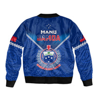 Samoa Rugby Sleeve Zip Bomber Jacket 2023 Go Manu Samoa LT14 - Polynesian Pride