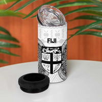 Fiji Rugby 4 in 1 Can Cooler Tumbler Go Champions World Cup Fijian Tapa Pattern