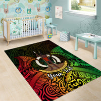 Personalised Vanuatu Family Day Area Rug Happy 26 December Vanuatuan Pig Tusk LT14 - Polynesian Pride