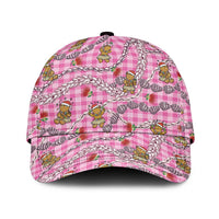 Pink Palaka Hawaii Mele Kalikimaka Classic Cap Ohia Lehua Shell Leis Funny Gingerbread Santa - Polynesian Pride